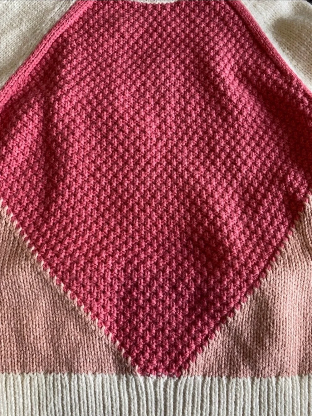 LOFT Colorblock Mock Neck Sweater